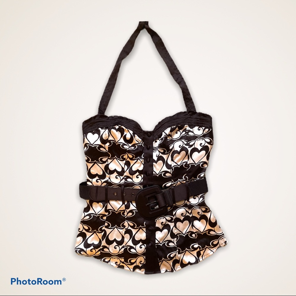 bebe silk halter top | Size XS